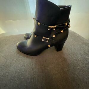 Black Studded Ankle Boots